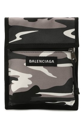 Мужская текстильная сумка explorer BALENCIAGA серого цвета, арт. 532298/2BKM5 | Фото 1 (Ремень/цепочка: На ремешке; Материал: Текстиль; Размер: mini)