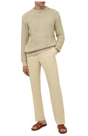 Мужские брюки из вискозы TOM FORD бежевого цвета по цене 89950 руб., арт. 979R06/739D42 | Фото 2 Мужские брюки из вискозы TOM FORD бежевого цвета, арт. 979R06/739D42 | Фото 2