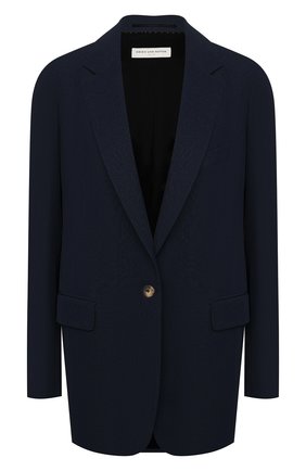 Женский жакет из шерсти и вискозы DRIES VAN NOTEN темно-синего цвета по цене 95050 руб., арт. 211-10416-2301 | Фото 1 Женский жакет из шерсти и вискозы DRIES VAN NOTEN темно-синего цвета, арт. 211-10416-2301 | Фото 1