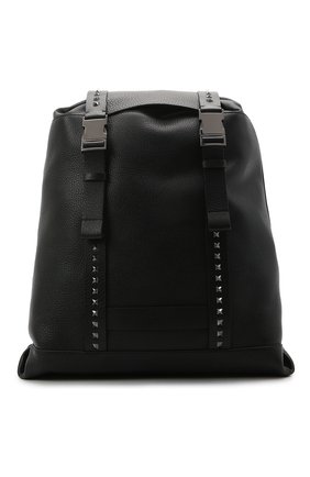 Мужской кожаный рюкзак VALENTINO черного цвета, арт. VY2B0A42/SXP | Фото 1 (Материал: Натуральная кожа; Ремень/цепочка: На ремешке; Размер: large)