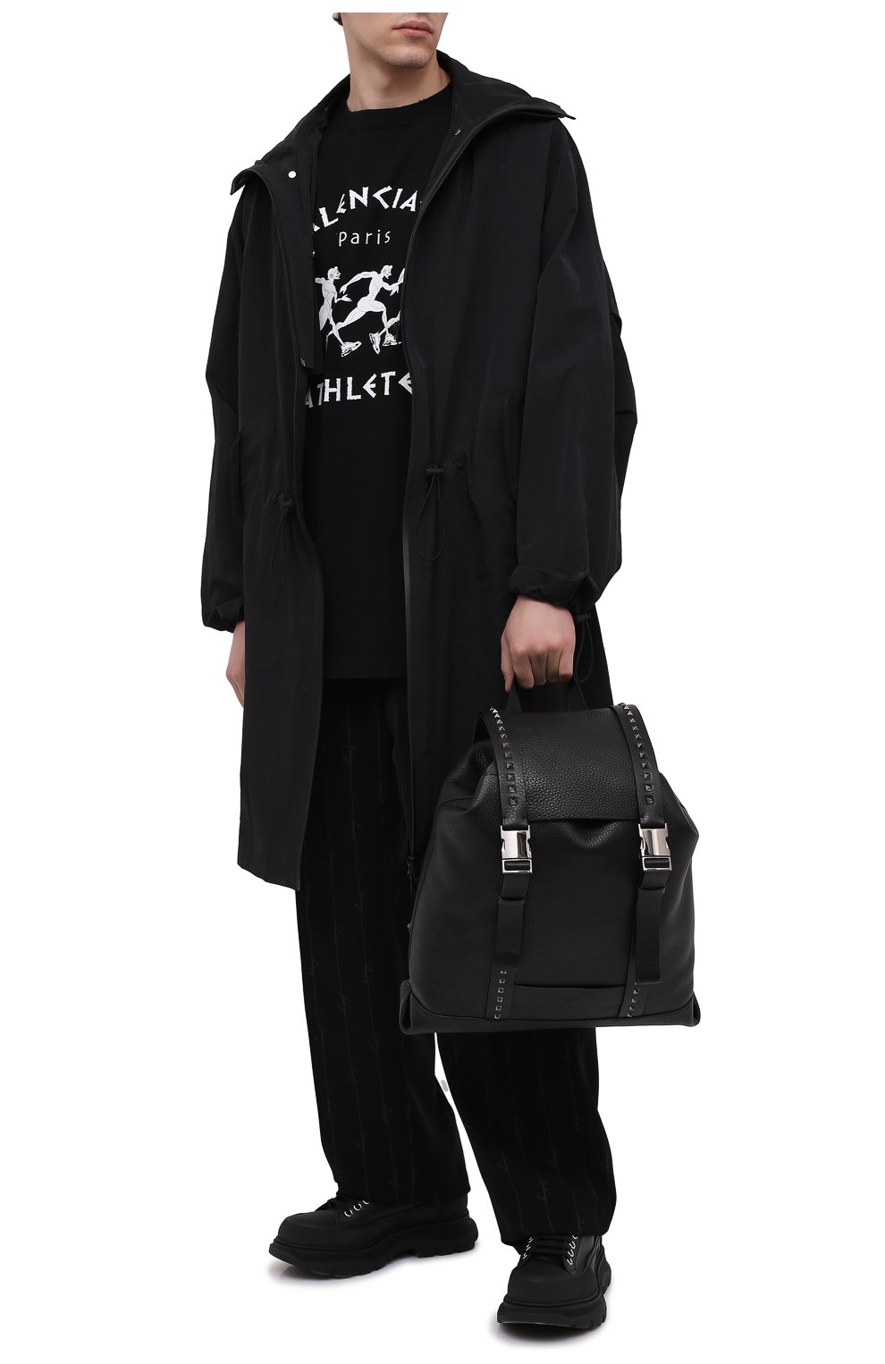 Мужской кожаный рюкзак VALENTINO черного цвета, арт. VY2B0A42/SXP | Фото 2 (Материал: Натуральная кожа; Региональные ограничения белый список (Axapta Mercury): RU; Ремень/цепочка: На ремешке; Стили: Кэжуэл; Размер: large)