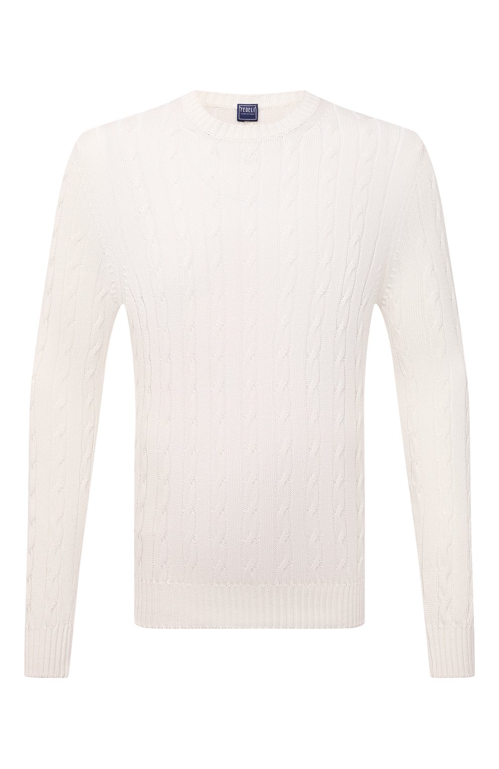 Хлопковый свитер Fedeli белого цвета