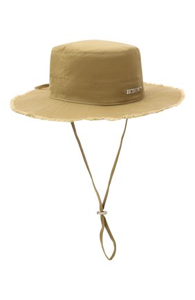 Мужская хлопковая панама le bob artichaut JACQUEMUS зеленого цвета по цене 10350 руб., арт. 211AC01/504550 | Фото 1 Мужская хлопковая панама le bob artichaut JACQUEMUS зеленого цвета, арт. 211AC01/504550 | Фото 1