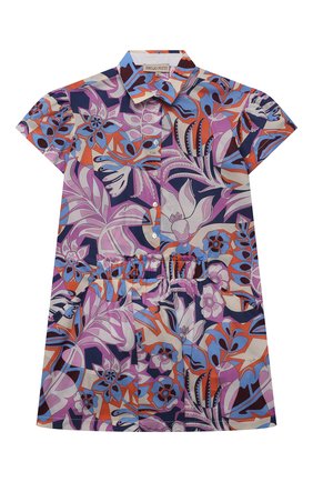 Детское хлопковое платье EMILIO PUCCI сиреневого цвета по цене 31150 руб., арт. 9O1181 | Фото 1 Детское хлопковое платье EMILIO PUCCI сиреневого цвета, арт. 9O1181 | Фото 1