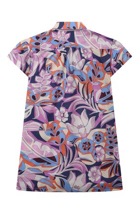 Детское хлопковое платье EMILIO PUCCI сиреневого цвета по цене 31150 руб., арт. 9O1181 | Фото 2 Детское хлопковое платье EMILIO PUCCI сиреневого цвета, арт. 9O1181 | Фото 2