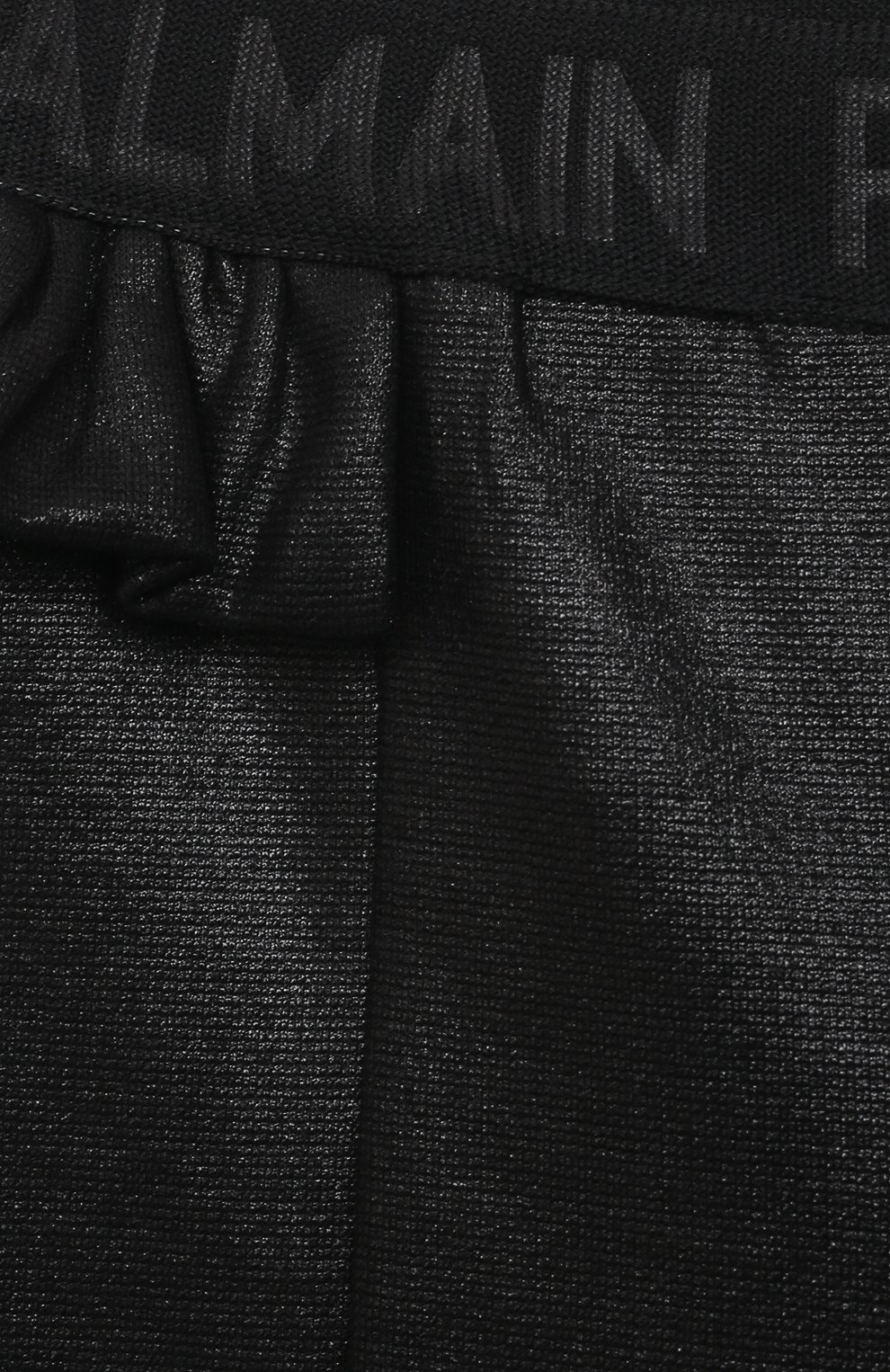 Детские леггинсы BALMAIN черного цвета по цене 27950 руб., арт. 6O6800 | Фото 3 Детские леггинсы BALMAIN черного цвета, арт. 6O6800 | Фото 3
