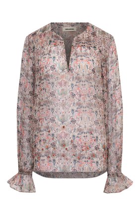 Женская блузка ZADIG&VOLTAIRE светло-бежевого цвета по цене 23800 руб., арт. SKCE3201F | Фото 1 Женская блузка ZADIG&VOLTAIRE светло-бежевого цвета, арт. SKCE3201F | Фото 1
