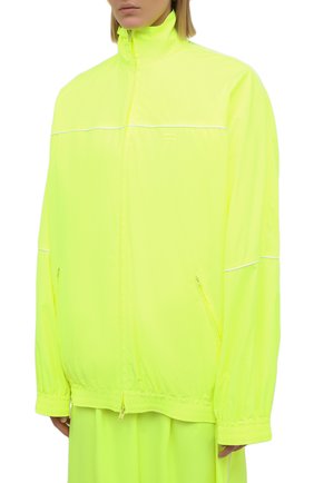 Женская куртка BALENCIAGA светло-зеленого цвета, арт. 643053/TJ0C1 | Фото 3 (Кросс-КТ: Куртка, Ветровка; Рукава: Длинные; Длина (верхняя одежда): До середины бедра; Материал внешний: Синтетический материал; Региональные ограничения белый список (Axapta Mercury): RU; Стили: Спорт-шик; Материал подклада: Синтетический материал)