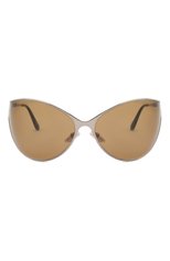 Женские солнцезащитные очки BALENCIAGA хаки цвета, арт. 648052/T0005 | Фото 3 (Тип очков: С/з; Материал: Металл; Очки форма: Over-size)