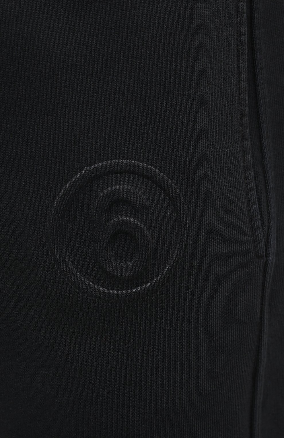 Женские брюки MM6 черного цвета, арт. S52KA0296/S25409 | Фото 5 (Силуэт Ж (брюки и джинсы): Широкие; Женское Кросс-КТ: Брюки-одежда; Региональные ограничения белый список (Axapta Mercury): RU; Материал внешний: Хлопок; Длина (брюки, джинсы): Укороченные; Стили: Кэжуэл)