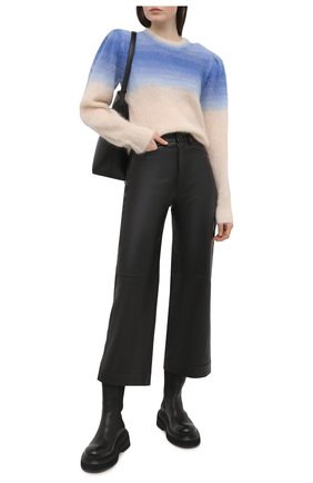 Женский пуловер ISABEL MARANT ETOILE голубого цвета по цене 45150 руб., арт. PU1523-21P056E/DENIZ | Фото 2 Женский пуловер ISABEL MARANT ETOILE голубого цвета, арт. PU1523-21P056E/DENIZ | Фото 2