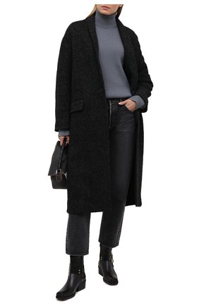 Женское шерстяное пальто ISABEL MARANT ETOILE темно-серого цвета по цене 59950 руб., арт. MA0811-21P007E/HEN0L | Фото 2 Женское шерстяное пальто ISABEL MARANT ETOILE темно-серого цвета, арт. MA0811-21P007E/HEN0L | Фото 2
