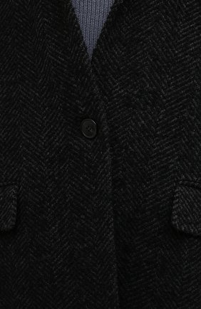 Женское шерстяное пальто ISABEL MARANT ETOILE темно-серого цвета, арт. MA0811-21P007E/HEN0L | Фото 5 (Материал внешний: Шерсть; Рукава: Длинные; Длина (верхняя одежда): До колена; Региональные ограничения белый список (Axapta Mercury): RU; 1-2-бортные: Однобортные; Материал подклада: Хлопок; Стили: Кэжуэл)