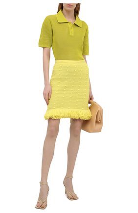 Женская хлопковая юбка BOTTEGA VENETA желтого цвета по цене 99500 руб., арт. 648956/V0DW0 | Фото 2 Женская хлопковая юбка BOTTEGA VENETA желтого цвета, арт. 648956/V0DW0 | Фото 2