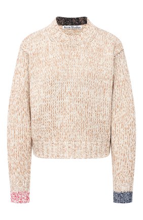 Женский хлопковый свитер ACNE STUDIOS бежевого цвета по цене 36950 руб., арт. A60252 | Фото 1 Женский хлопковый свитер ACNE STUDIOS бежевого цвета, арт. A60252 | Фото 1