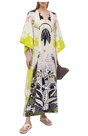 Женское хлопковое платье VALENTINO разноцветного цвета по цене 244500 руб., арт. VB3VDBS167S | Фото 2 Женское хлопковое платье VALENTINO разноцветного цвета, арт. VB3VDBS167S | Фото 2