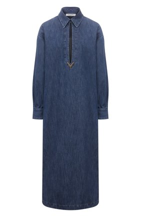 Женское джинсовое платье VALENTINO синего цвета по цене 158500 руб., арт. VB3DBD25433 | Фото 1 Женское джинсовое платье VALENTINO синего цвета, арт. VB3DBD25433 | Фото 1