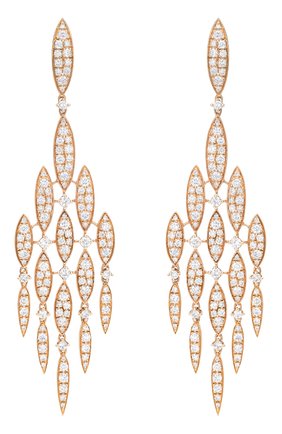 Женские серьги CASATO бесцветного цвета, арт. ORX922BT-P | Фото 1 (Драгоценные камни: Бриллианты; Материал сплава: Розовое золото)