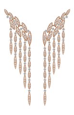 Женские серьги CASATO бесцветного цвета, арт. ORX944BT-P | Фото 1 (Материал сплава: Розовое золото; Драгоценные камни: Бриллианты)