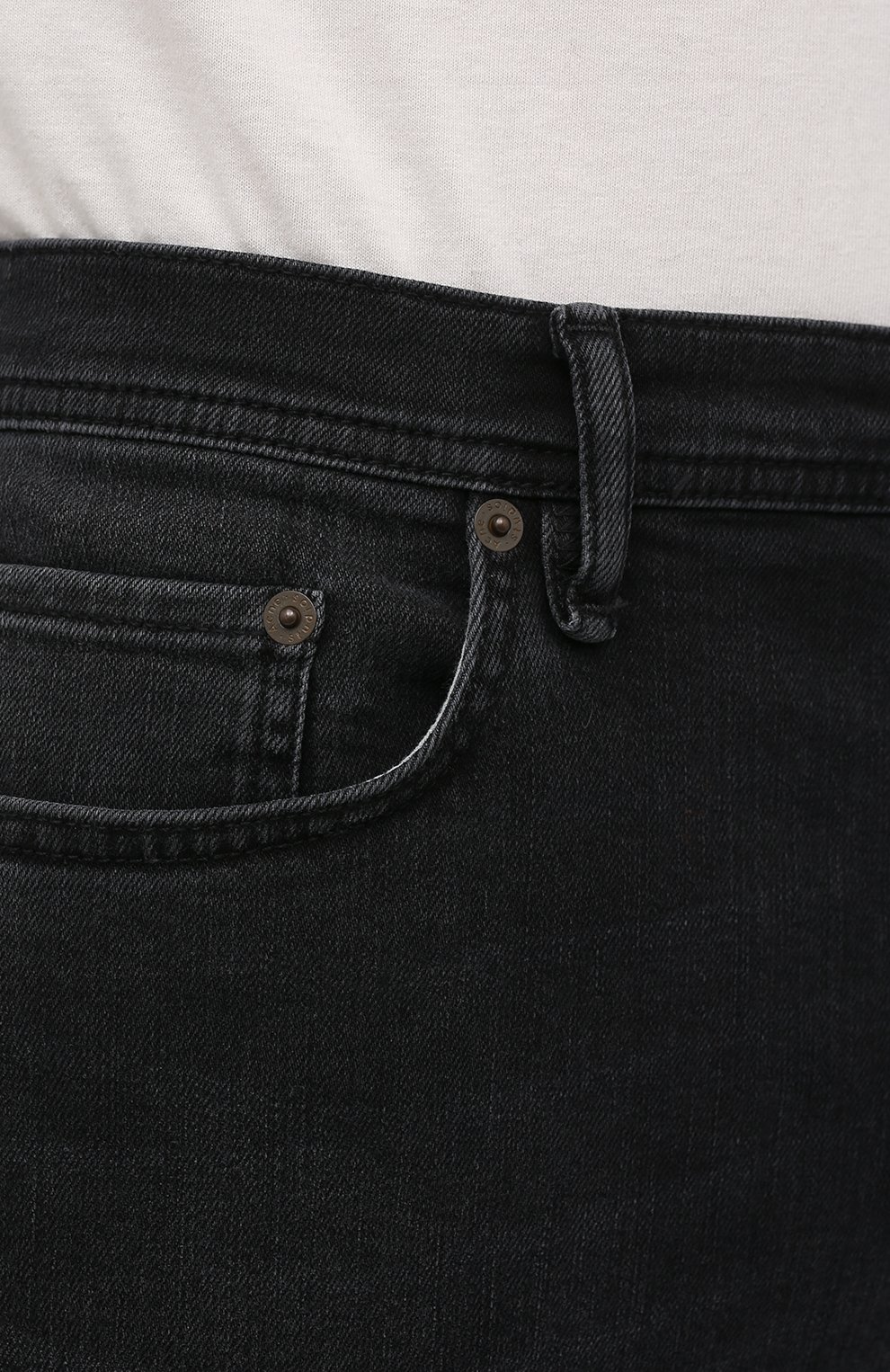 Мужские джинсы ACNE STUDIOS черного цвета, арт. B00172 | Фото 5 (Силуэт М (брюки): Прямые; Кросс-КТ: Деним; Длина (брюки, джинсы): Стандартные; Материал внешний: Хлопок; Стили: Кэжуэл)