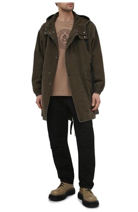 Мужская хлопковая футболка ACNE STUDIOS бежевого цвета по цене 23250 руб., арт. BL0257 | Фото 2 Мужская хлопковая футболка ACNE STUDIOS бежевого цвета, арт. BL0257 | Фото 2