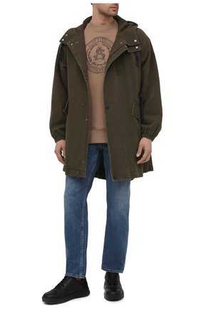 Мужская хлопковая парка ACNE STUDIOS хаки цвета по цене 65100 руб., арт. B90521 | Фото 2 Мужская хлопковая парка ACNE STUDIOS хаки цвета, арт. B90521 | Фото 2