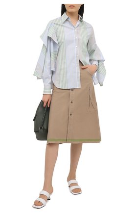 Женская хлопковая юбка BOTTEGA VENETA бежевого цвета по цене 99500 руб., арт. 649367/V0BV0 | Фото 2 Женская хлопковая юбка BOTTEGA VENETA бежевого цвета, арт. 649367/V0BV0 | Фото 2