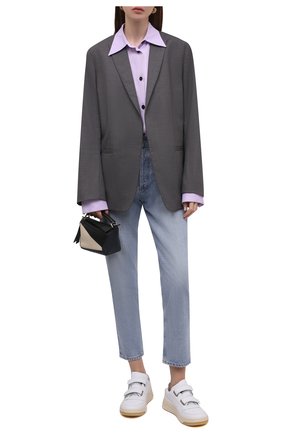 Женские кожаные кроссовки ACNE STUDIOS белого цвета по цене 30700 руб., арт. AD0256 | Фото 2 Женские кожаные кроссовки ACNE STUDIOS белого цвета, арт. AD0256 | Фото 2