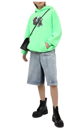 Женский хлопковое худи BALENCIAGA зеленого цвета по цене 71950 руб., арт. 578135/TJVE6 | Фото 2 Женский хлопковое худи BALENCIAGA зеленого цвета, арт. 578135/TJVE6 | Фото 2