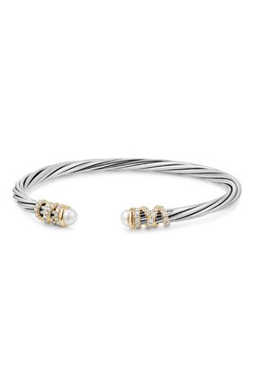 Женский браслет DAVID YURMAN бесцветного цвета по цене 350000 руб., арт. B13343DS8DPEDI | Фото 1 Женский браслет DAVID YURMAN бесцветного цвета, арт. B13343DS8DPEDI | Фото 1 (Материал сплава: Серебро, Желтое золото; Драгоценные камни: Бриллианты)