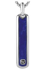 Мужской кулон DAVID YURMAN бесцветного цвета, арт. D15855MSSBLA | Фото 1 (Материал сплава: Серебро; Драгоценные камни: Другие)