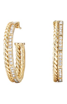 Женские серьги DAVID YURMAN бесцветного цвета по цене 240950 руб., арт. E13547D88ADI | Фото 1 Женские серьги DAVID YURMAN бесцветного цвета, арт. E13547D88ADI | Фото 1 (Драгоценные камни: Бриллианты; Материал сплава: Желтое золото)