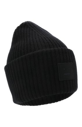 Мужская шерстяная шапка ACNE STUDIOS черного цвета, арт. C40135/M | Фото 1 (Материал: Шерсть, Текстиль; Кросс-КТ: Трикотаж)