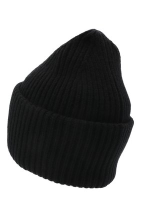 Мужская шерстяная шапка ACNE STUDIOS черного цвета, арт. C40135/M | Фото 2 (Материал: Шерсть, Текстиль; Кросс-КТ: Трикотаж)