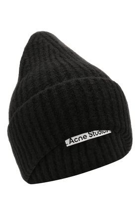 Женская шапка из шерсти и кашемира ACNE STUDIOS черного цвета по цене 14750 руб., арт. C40106/W | Фото 1 Женская шапка из шерсти и кашемира ACNE STUDIOS черного цвета, арт. C40106/W | Фото 1