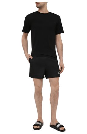 Мужские кожаные шлепанцы GIVENCHY черного цвета по цене 31250 руб., арт. BH300SH0SF | Фото 2 Мужские кожаные шлепанцы GIVENCHY черного цвета, арт. BH300SH0SF | Фото 2