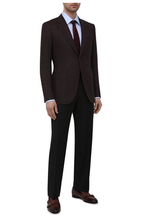 Мужской шерстяной пиджак ZEGNA COUTURE бордового цвета по цене 356000 руб., арт. 952N05/12C2N0 | Фото 2 Мужской шерстяной пиджак ZEGNA COUTURE бордового цвета, арт. 952N05/12C2N0 | Фото 2 (Материал подклада: Хлопок; Материал внешний: Шерсть; Рукава: Длинные; Длина (для топов): Стандартные; Случай: Формальный; 1-2-бортные: Однобортные; Пиджаки М: Приталенный; Стили: Классический)