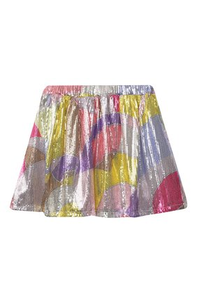 Детская юбка с пайетками EMILIO PUCCI разноцветного цвета по цене 23950 руб., арт. 9O7060 | Фото 1 Детская юбка с пайетками EMILIO PUCCI разноцветного цвета, арт. 9O7060 | Фото 1