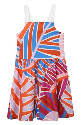 Детское хлопковый сарафан EMILIO PUCCI оранжевого цвета по цене 34200 руб., арт. 9O1122 | Фото 1 Детское хлопковый сарафан EMILIO PUCCI оранжевого цвета, арт. 9O1122 | Фото 1