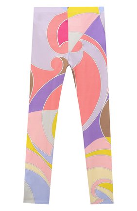 Детские хлопковые леггинсы EMILIO PUCCI разноцветного цвета по цене 16250 руб., арт. 9O6030 | Фото 2 Детские хлопковые леггинсы EMILIO PUCCI разноцветного цвета, арт. 9O6030 | Фото 2