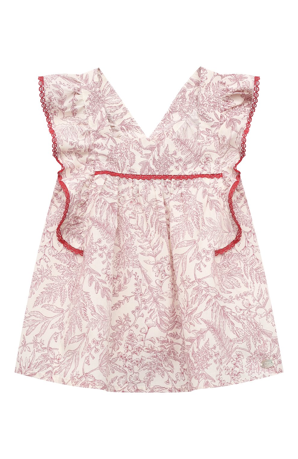 Детский хлопковый топ TARTINE ET CHOCOLAT красного цвета, арт. TS12001/18M-3A | Фото 1