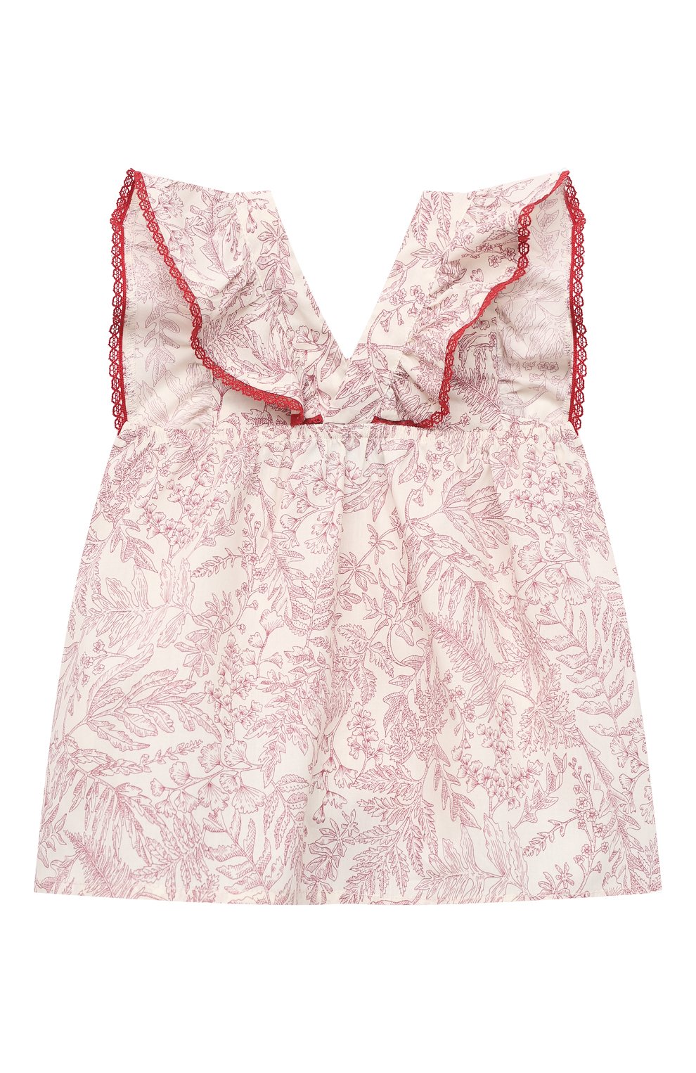 Детский хлопковый топ TARTINE ET CHOCOLAT красного цвета по цене 7785 руб., арт. TS12001/18M-3A | Фото 2 Детский хлопковый топ TARTINE ET CHOCOLAT красного цвета, арт. TS12001/18M-3A | Фото 2