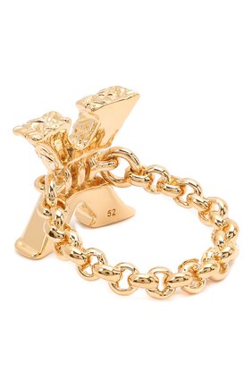 Женское кольцо alphabet x CHLOÉ золотого цвета по цене 21950 руб., арт. CHC21SFR0XCB7 | Фото 2 Женское кольцо alphabet x CHLOÉ золотого цвета, арт. CHC21SFR0XCB7 | Фото 2 (Материал: Металл)