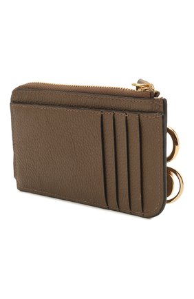 Женский кожаный футляр для кредитных карт CHLOÉ хаки цвета по цене 21500 руб., арт. CHC21SP944C62 | Фото 2 Женский кожаный футляр для кредитных карт CHLOÉ хаки цвета, арт. CHC21SP944C62 | Фото 2