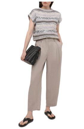 Женские шерстяные брюки GIORGIO ARMANI бежевого цвета по цене 128500 руб., арт. 1SHPP0H1/T02F9 | Фото 2 Женские шерстяные брюки GIORGIO ARMANI бежевого цвета, арт. 1SHPP0H1/T02F9 | Фото 2