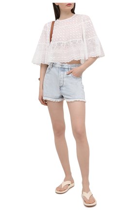 Женская хлопковая блузка ISABEL MARANT ETOILE белого цвета по цене 32550 руб., арт. HT2041-21P032E/TEVIKA | Фото 2 Женская хлопковая блузка ISABEL MARANT ETOILE белого цвета, арт. HT2041-21P032E/TEVIKA | Фото 2