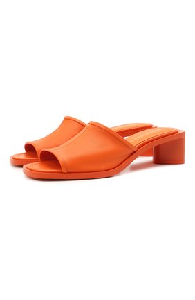 Женские кожаные мюли ACNE STUDIOS оранжевого цвета по цене 39950 руб., арт. AD0349 | Фото 1 Женские кожаные мюли ACNE STUDIOS оранжевого цвета, арт. AD0349 | Фото 1
