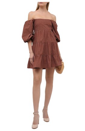 Женское хлопковое платье FAITHFULL THE BRAND коричневого цвета по цене 26700 руб., арт. FF1718-BDP | Фото 2 Женское хлопковое платье FAITHFULL THE BRAND коричневого цвета, арт. FF1718-BDP | Фото 2