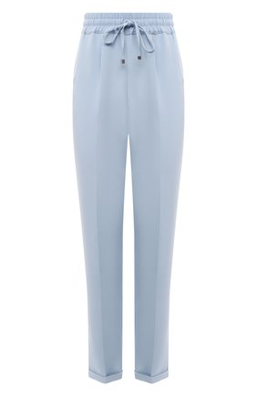 Женские шелковые брюки KITON голубого цвета, арт. D37102K09T63 | Фото 1 (Длина (брюки, джинсы): Стандартные; Материал внешний: Шелк; Стили: Спорт-шик; Силуэт Ж (брюки и джинсы): Прямые; Женское Кросс-КТ: Брюки-одежда; Региональные ограничения белый список (Axapta Mercury): RU)