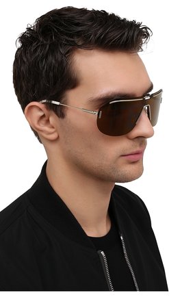 Женские солнцезащитные очки FENDI коричневого цвета, арт. M0098 3YG | Фото 3 (Тип очков: С/з; Оптика Гендер: оптика-унисекс)